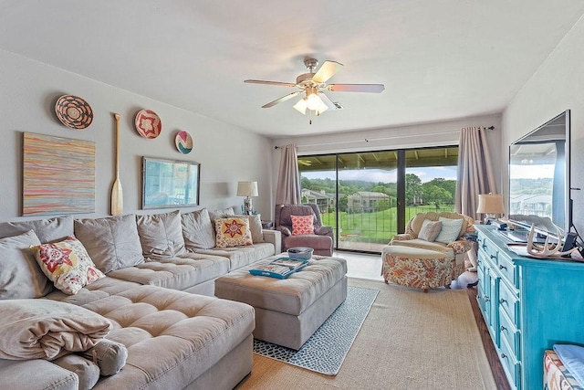 16841 Heritage Bay Rd Unit E-4, Rogers, AR 72756 - living room with ceiling fan