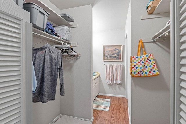 16841 Heritage Bay Rd Unit E-4, Rogers, AR 72756 - walk in closet featuring light wood-type flooring