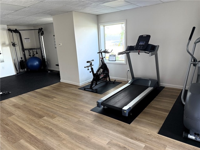 16841 Heritage Bay Rd Unit E-4, Rogers, AR 72756 - workout room featuring wood finished floors