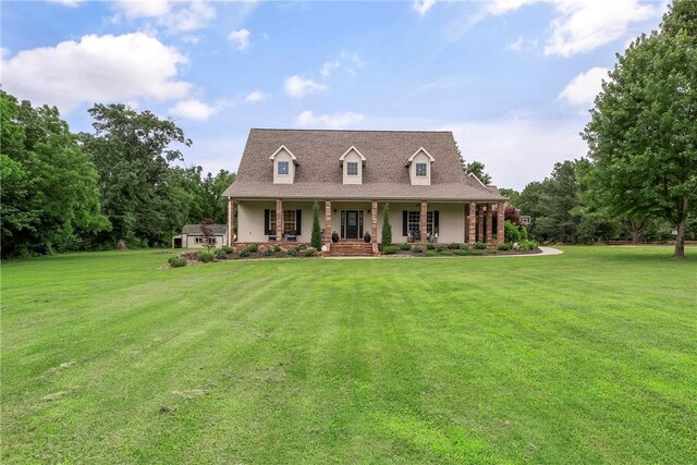 2 Conner Ln, Rogers, AR 72756 - cape cod-style house featuring covered porch and a front yard