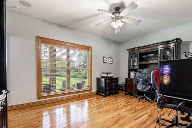 2 Conner Ln, Rogers, AR 72756 - office space with light wood-style floors and a ceiling fan