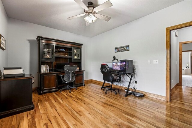 2 Conner Ln, Rogers, AR 72756 - office space featuring ceiling fan and wood finished floors