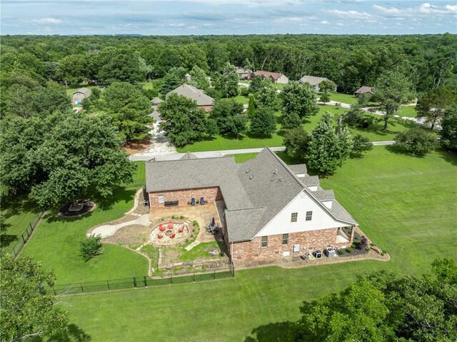 2 Conner Ln, Rogers, AR 72756 - aerial view of property and surrounding area featuring a forest