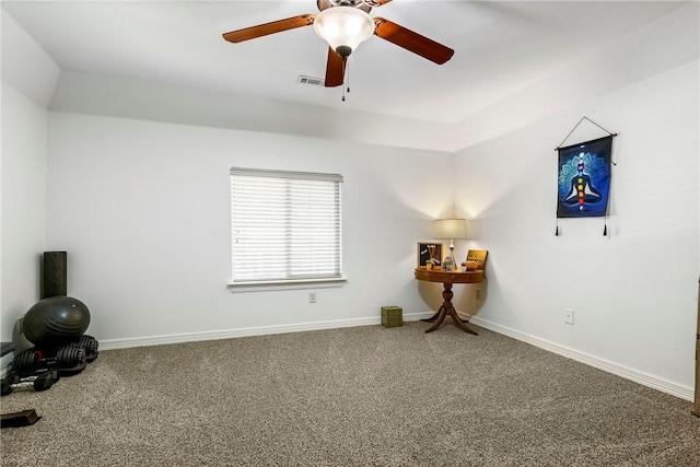 5100 SW Blaire Mont Rd, Bentonville, AR 72713 - carpeted empty room featuring a ceiling fan and baseboards