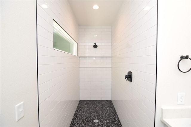 13734 Canal St, Rogers, AR 72758 - full bath with tiled shower and recessed lighting