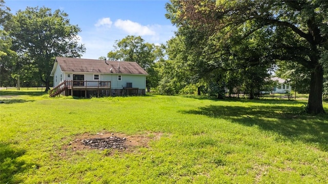 234 N Kibler Hwy, Alma, AR 72921 - view of green lawn featuring a deck