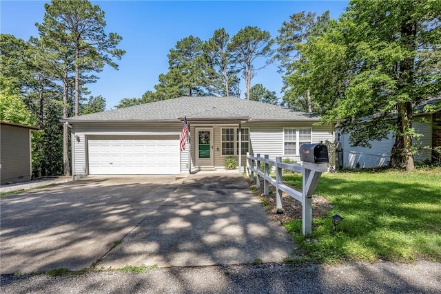 16101 Hickory Dr, Rogers, AR 72756 - single story home featuring a garage, concrete driveway, and a front yard