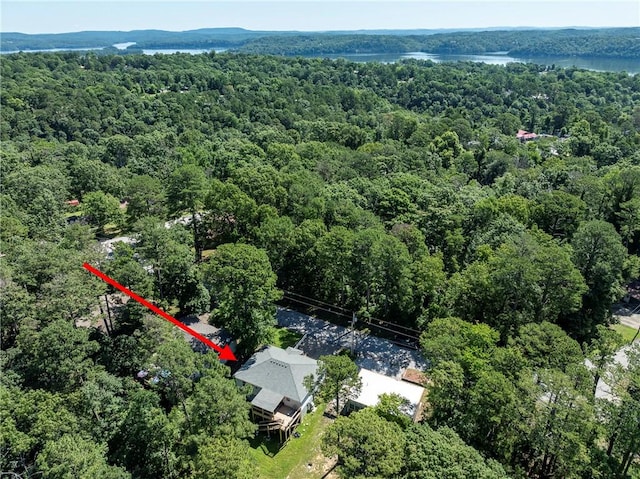 16101 Hickory Dr, Rogers, AR 72756 - aerial view of property's location featuring a heavily wooded area and a nearby body of water
