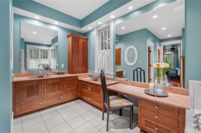 150 Jackson Cove Cres, Eureka Springs, AR 72631 - office area with recessed lighting and light tile patterned flooring