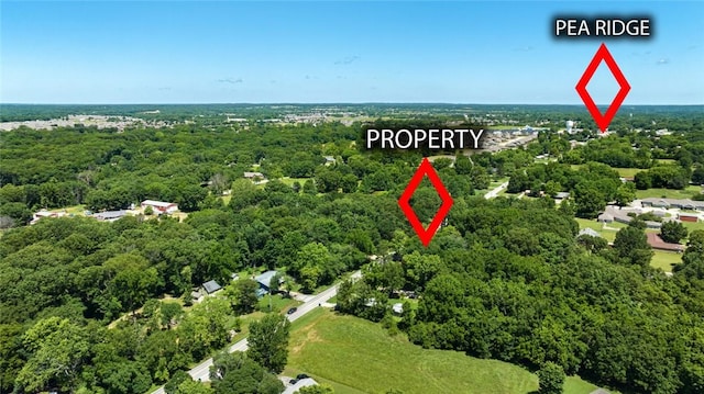 1330 S Curtis Ave, Pea Ridge, AR 72751 - aerial view of a heavily wooded area