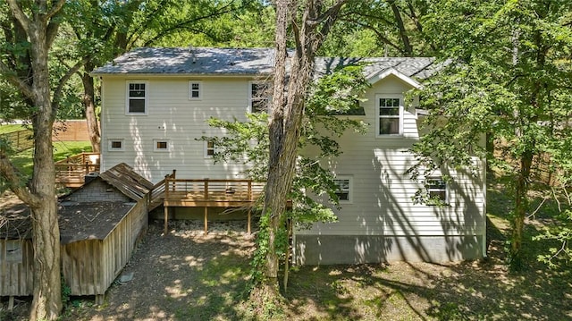 1330 S Curtis Ave, Pea Ridge, AR 72751 - rear view of house featuring a wooden deck