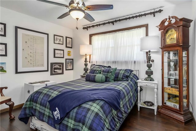 8173 Spanker Creek Rd, Bentonville, AR 72712 - bedroom featuring wood finished floors and ceiling fan