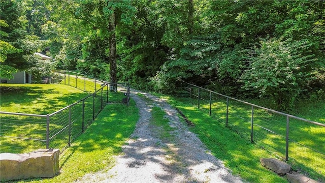 8173 Spanker Creek Rd, Bentonville, AR 72712 - view of road with a forest view
