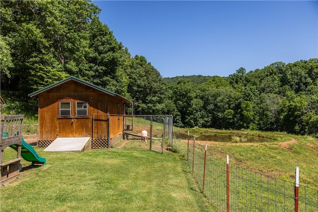 16175 N Cove Creek Wc 21 Rd, Prairie Grove, AR 72753 - view of outdoor structure featuring a forest view