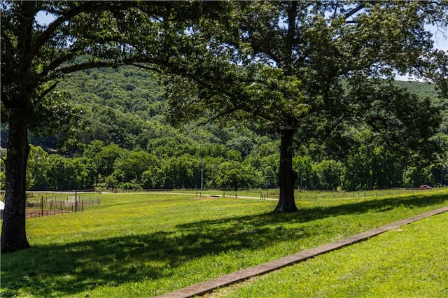 16175 N Cove Creek Wc 21 Rd, Prairie Grove, AR 72753 - view of grassy yard featuring a wooded view