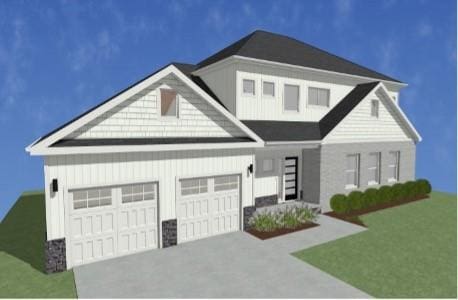 15 Beaty Ln, Bella Vista, AR 72715 - view of front facade with driveway, board and batten siding, and a garage