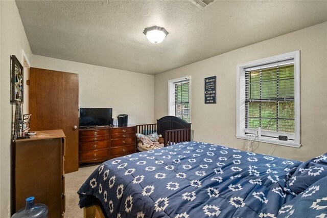 63155 S 4700, Watts, OK 74964 - carpeted bedroom with a textured ceiling