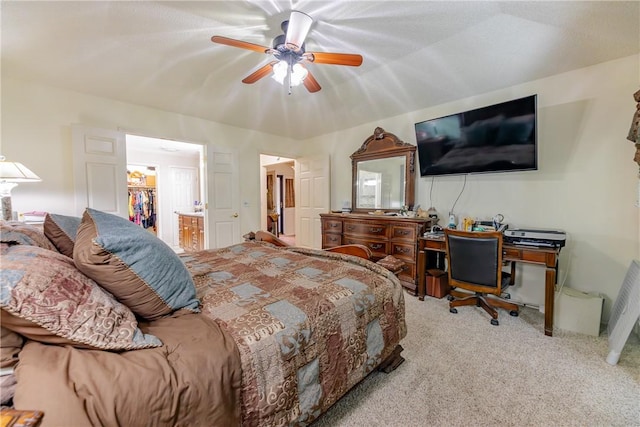 2 Kildonan Ln, Bella Vista, AR 72715 - carpeted bedroom featuring connected bathroom and ceiling fan