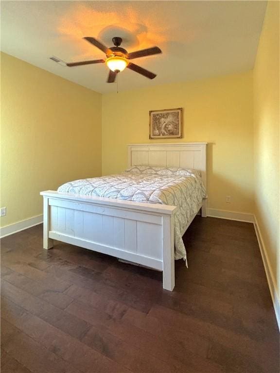 1610 Sweetbriar, Centerton, AR 72719 - bedroom featuring ceiling fan and dark wood finished floors