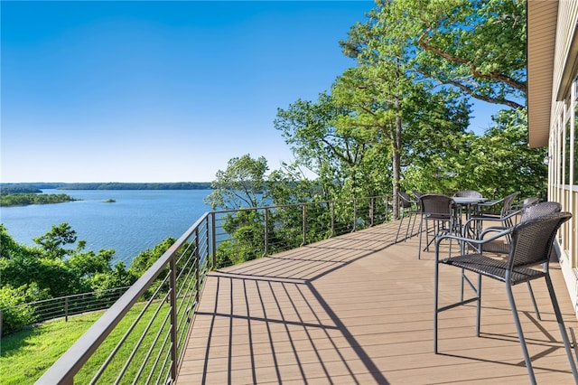40 Rivercliff Rd, Rogers, AR 72756 - wooden deck featuring a water view