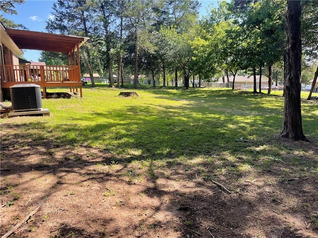904 E Norristown Cir, Russellville, AR 72802 - view of grassy yard featuring a wooden deck