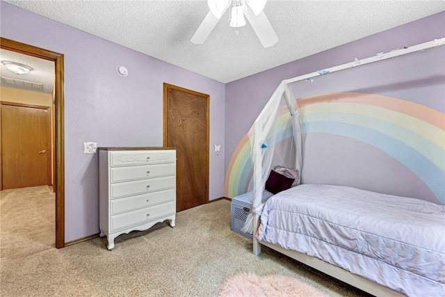 3 Prestwick Ln, Bella Vista, AR 72715 - bedroom with carpet floors, a textured ceiling, and ceiling fan