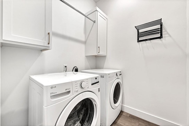 118 Briartown, Bentonville, AR 72712 - washroom featuring cabinet space and separate washer and dryer