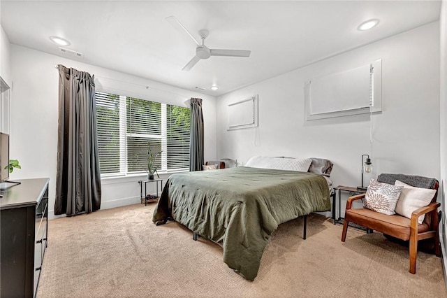 118 Briartown, Bentonville, AR 72712 - bedroom featuring light carpet, ceiling fan, and recessed lighting
