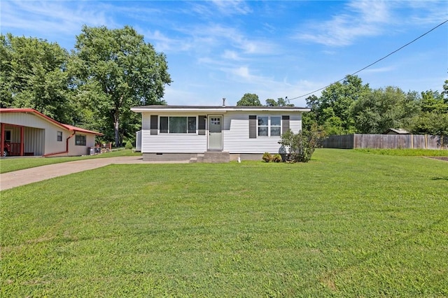 142 N Maple St, Cave Springs, AR 72718 - view of front of home with entry steps, crawl space, and concrete driveway