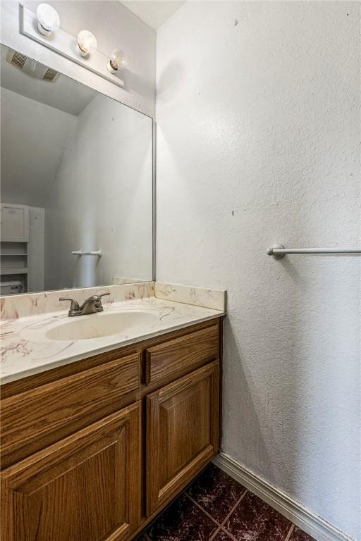 3310 Colton Dr, Springdale, AR 72762 - bathroom with vanity and lofted ceiling