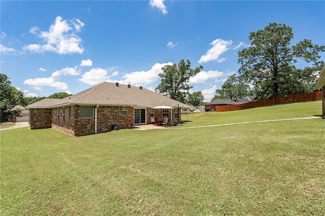 146 Horizon Ln, Alma, AR 72921 - back of house with brick siding and a patio