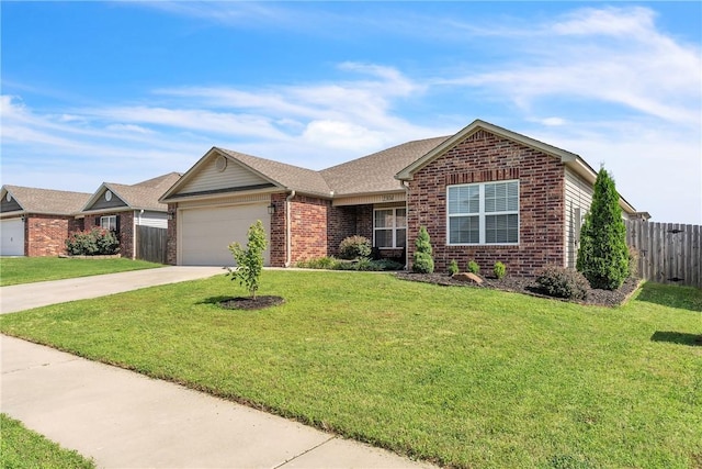 2304 Maplewood Dr, Lowell, AR 72745 - single story home featuring brick siding, concrete driveway, and an attached garage
