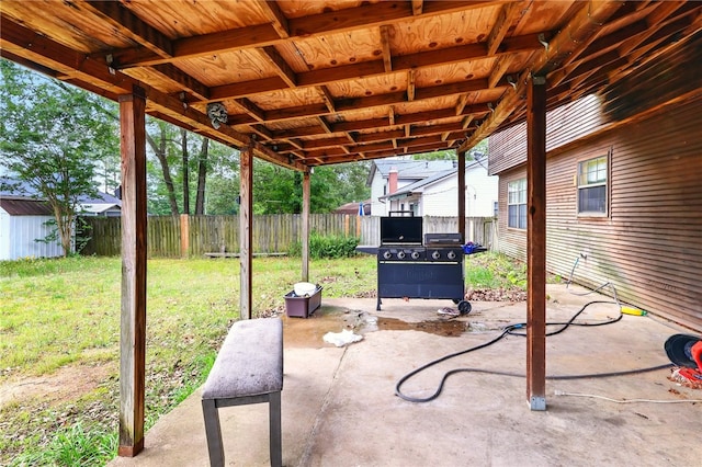 614 Beaconsfield Rd, Sherwood, AR 72120 - fenced backyard featuring a patio and a storage shed