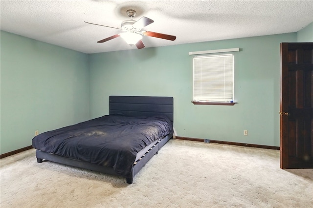 614 Beaconsfield Rd, Sherwood, AR 72120 - bedroom featuring carpet flooring, a textured ceiling, and a ceiling fan