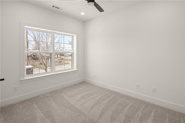1316 Bella Vista Rd, Bentonville, AR 72712 - unfurnished room with carpet flooring, a ceiling fan, and recessed lighting