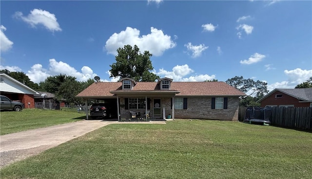 604 W Carver St, Ozark, AR 72949 - view of front of property featuring concrete driveway, brick siding, a carport, and roof with shingles