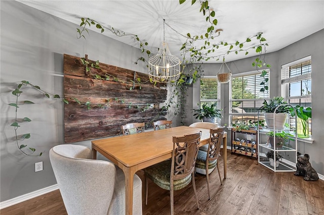 1303 W Pine St, Rogers, AR 72758 - dining space featuring hardwood / wood-style flooring and a chandelier