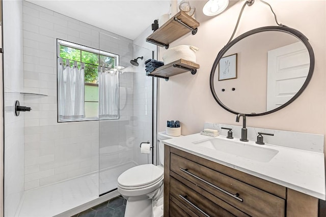 1303 W Pine St, Rogers, AR 72758 - full bath with vanity, a tile shower, and tile patterned floors
