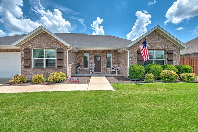 477 Caballo St, Farmington, AR 72730 - view of front facade with brick siding, a garage, and a shingled roof