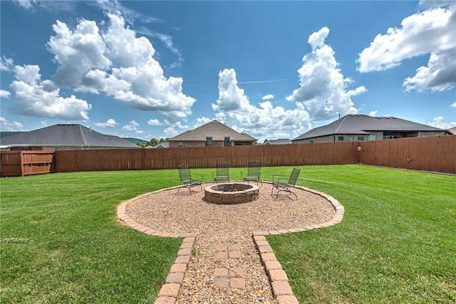 477 Caballo St, Farmington, AR 72730 - fenced backyard with a fire pit