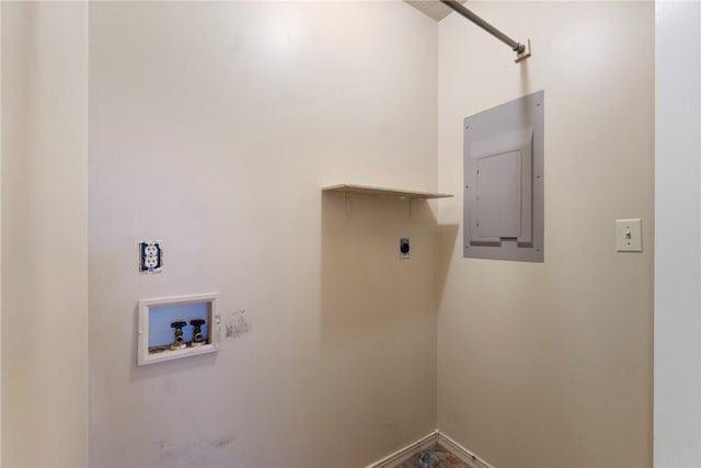 17 Pivot Rock Rd Unit 5, Eureka Springs, AR 72632 - washroom with washer hookup, electric panel, and hookup for an electric dryer
