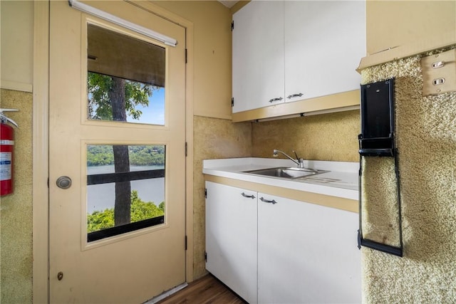 409 Hillcrest Rd, Eureka Springs, AR 72631 - kitchen with light countertops, plenty of natural light, and white cabinetry