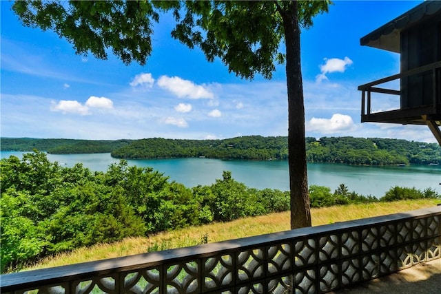 409 Hillcrest Rd, Eureka Springs, AR 72631 - water view featuring a heavily wooded area