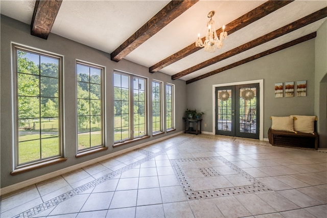 21569 Sibley Rd, Sulphur Springs, AR 72768 - unfurnished sunroom with french doors and plenty of natural light