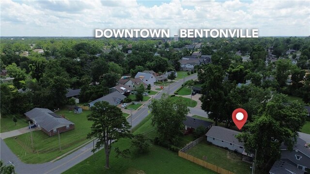 704 NW 8th St, Bentonville, AR 72712 - aerial view of property's location featuring nearby suburban area