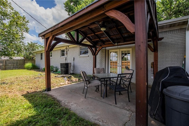 704 NW 8th St, Bentonville, AR 72712 - view of patio / terrace featuring french doors and a gazebo