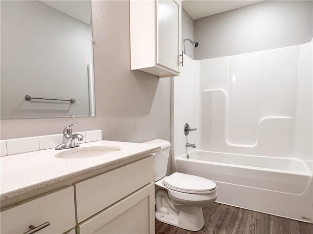 4082 W Sardinia Way, Fayetteville, AR 72704 - bathroom featuring vanity, wood finished floors, and shower / washtub combination