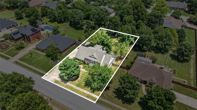 1754 N Hartford Dr, Fayetteville, AR 72701 - aerial view of residential area featuring property parcel outlined