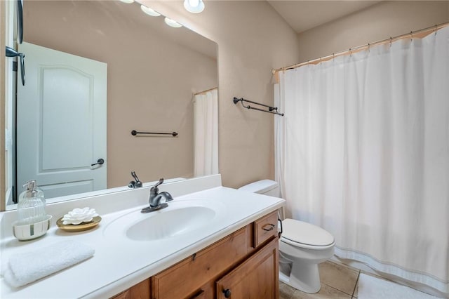 1531 Partridge Run, Bentonville, AR 72713 - full bathroom featuring tile patterned floors, vanity, and a shower with shower curtain