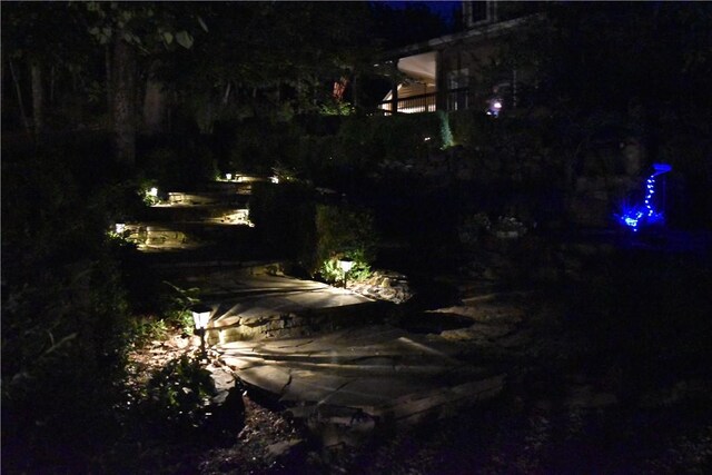 19641 Conestoga Rd, Elkins, AR 72727 - view of yard at twilight